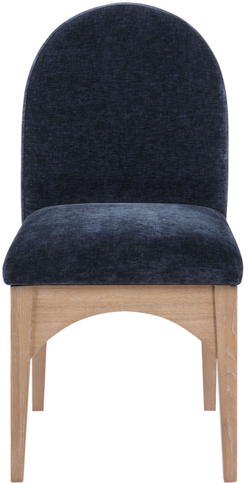 Waldorf - Chenille Dining Side Chair With Natural Legs - Simple Home Plus