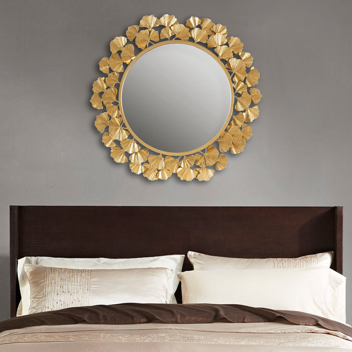 Eden - Foil Ginkgo Mirror - Gold - Simple Home Plus