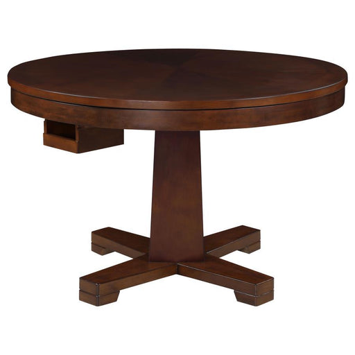 Marietta - Round Wooden Game Table - Tobacco - Simple Home Plus
