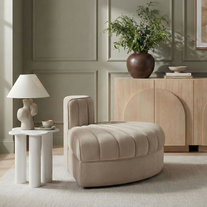 Rummi - Velvet Performance Fabric Upholstered Modular Chair - Simple Home Plus