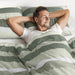Blais - King Stripe Textured Print Comforter Set - Sage - Simple Home Plus