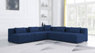 Cube - Linen 5 Piece Modular Corner Armless Sectional - Simple Home Plus