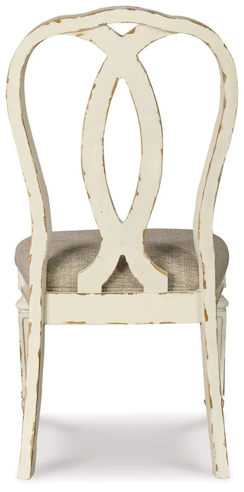 Realyn - Dining UPH Side Chair 1 Chair only - Ribbonback - Chipped White