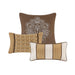 Bellagio - King 6 Piece Reversible Coverlet Set - Brown / Gold - Simple Home Plus