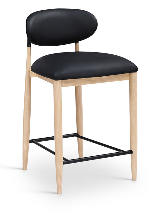 Riccio - Stool - Natural And Black Frame - Simple Home Plus