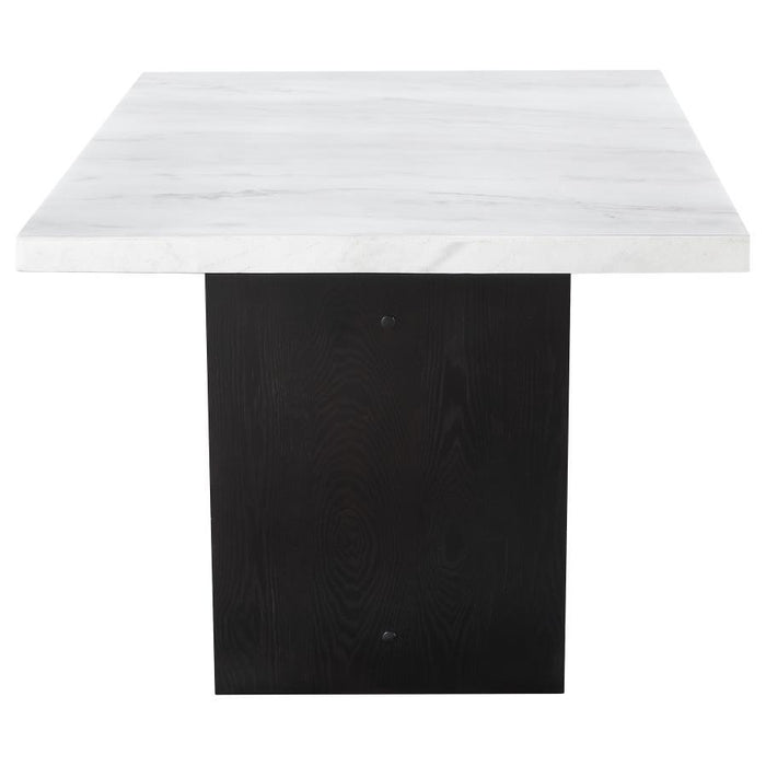Osborne - Marble Top Dining Table - Rustic Espresso - Simple Home Plus