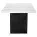 Osborne - Marble Top Dining Table - Rustic Espresso - Simple Home Plus