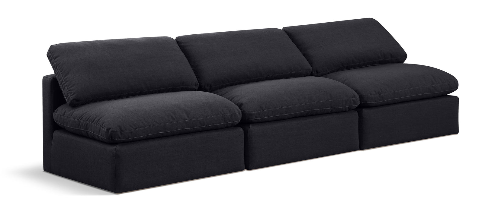 Indulge - Linen 3 Seat Modular Armless Sofa - Simple Home Plus