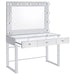 Umbridge - 3-Drawer Vanity Set With Lighting - Chrome And White - Simple Home Plus