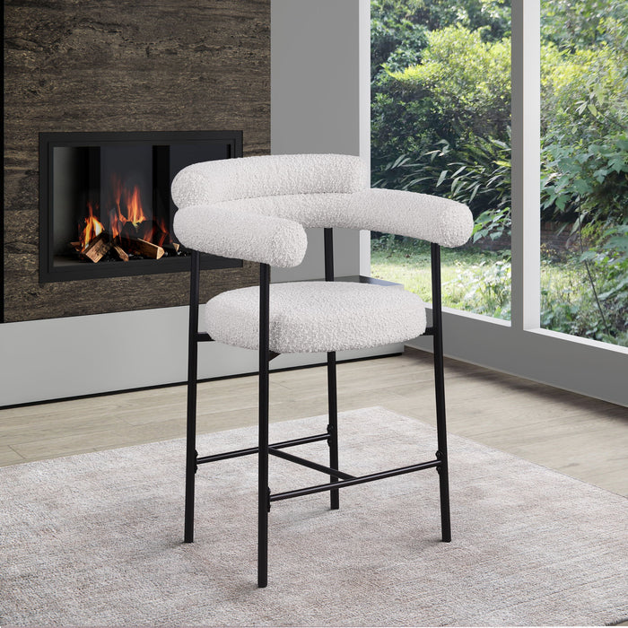 Blake - Counter Stool With Black Base (Set of 2) - Simple Home Plus