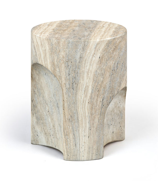Olira - Concrete And Fiberglass Indoor / Outdoor End Table - Simple Home Plus