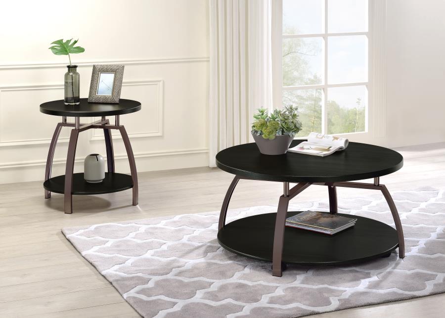 Dacre - Round Coffee And End Table Set - Simple Home Plus