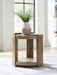 Flangren - Round End Table - Light Brown - Simple Home Plus