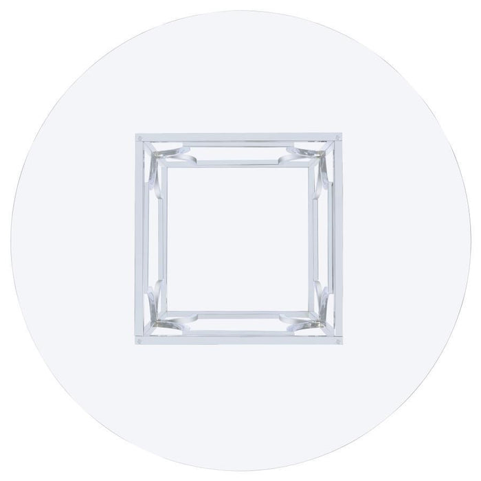 Starlight - Round Glass Top Metal Dining Table - Simple Home Plus