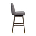 Amelia - Swivel Bar Stool - Gray Oak / Mocha - Simple Home Plus