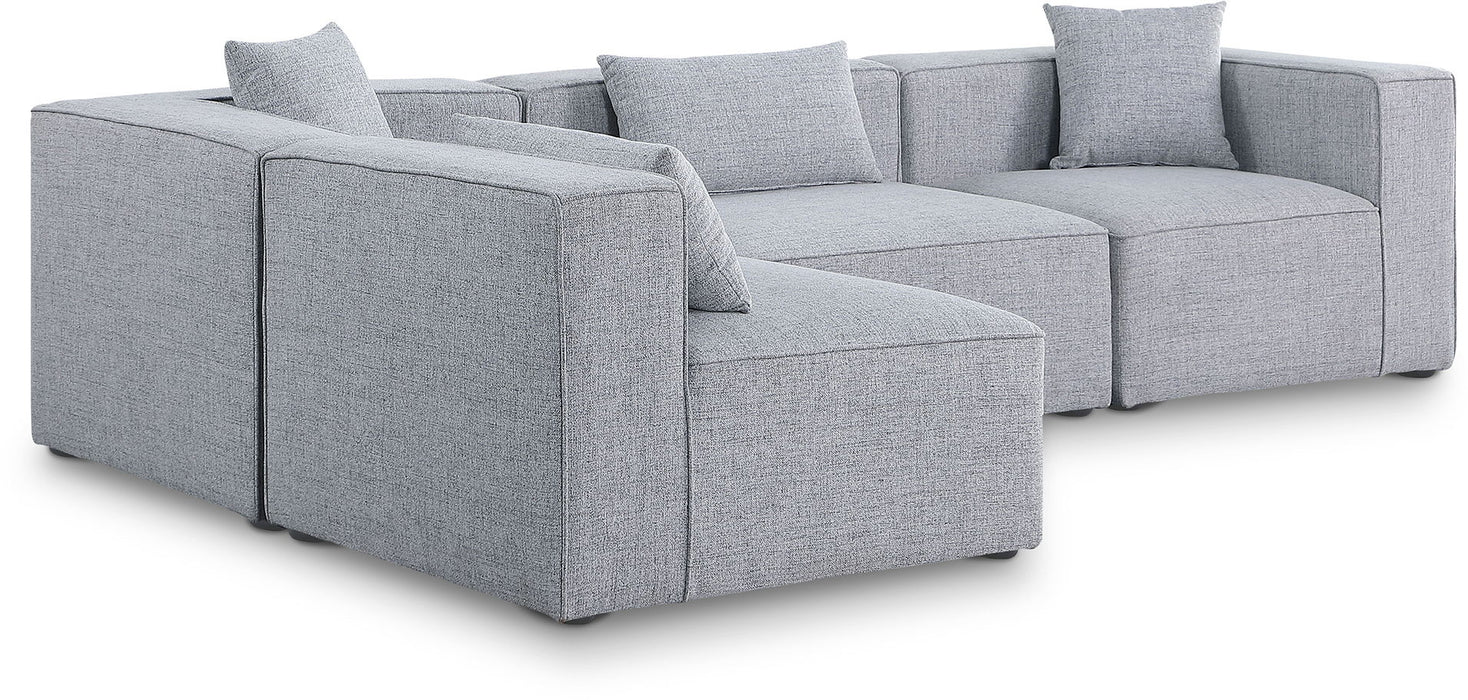 Cube - Linen 4 Piece Modular Corner Sectional - Simple Home Plus