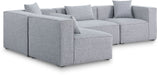 Cube - Linen 4 Piece Modular Corner Sectional - Simple Home Plus