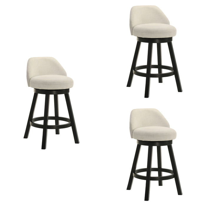Erika - Modern Transitional Swivel Wood Counter Height Kitchen Bar Stool - Simple Home Plus