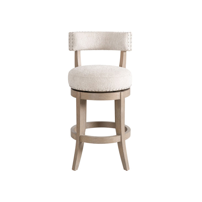 Mystic - Solid Wood Upholstered 26" Counter Height Swivel Barstool - Simple Home Plus