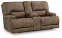 Beckley Place - Earth - Power Reclining Loveseat With Console / Adjustable Headrest - Simple Home Plus
