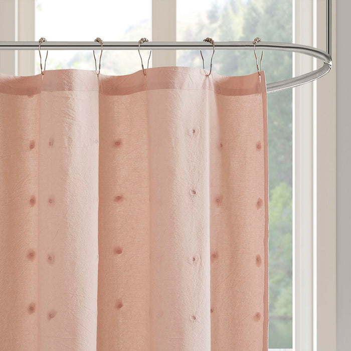 Brooklyn - Pom Pom Shower Curtain - Pink - Simple Home Plus