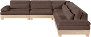 Turin - Chenille Fabric Upholstered Modular Sectional - Brown - Simple Home Plus