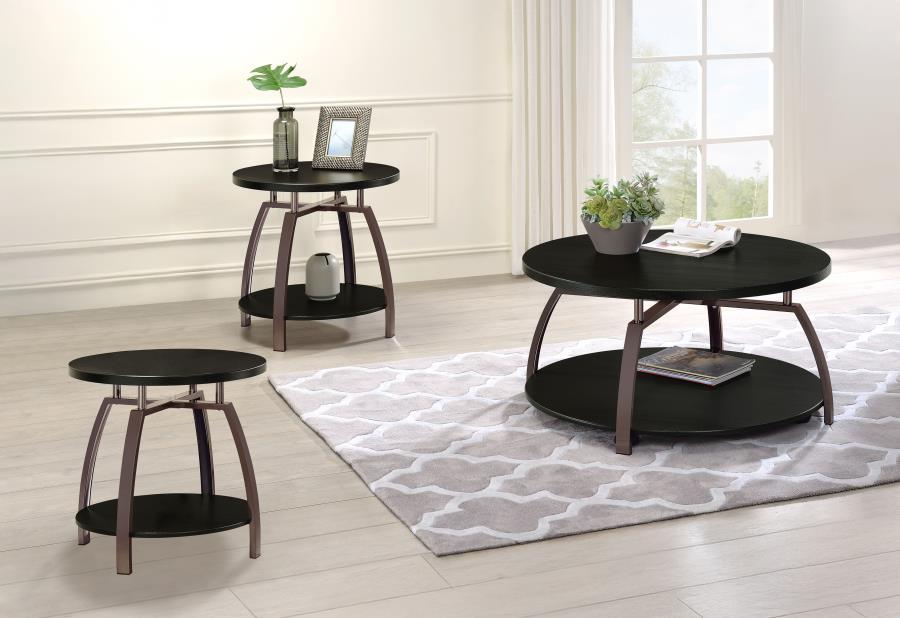 Dacre - Round Coffee And End Table Set - Simple Home Plus