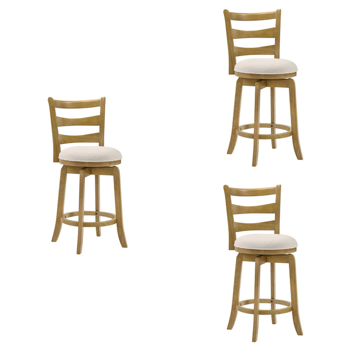 Melindra - Modern Farmhouse Swivel Wood Counter Height Kitchen Bar Stool - Simple Home Plus
