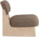 Vetra - Linen Textured Fabric Upholstered Accent Chair With Natural Base - Simple Home Plus