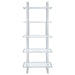Hartford - 5-Shelf Glass Bookshelf - Chrome - Simple Home Plus