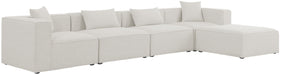 Cube - Linen 5 Piece Modular Sectional With Chaise - Simple Home Plus