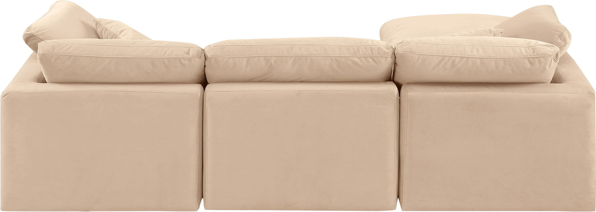 Indulge - Velvet 4 Piece Modular Sectional With Chaise - Simple Home Plus