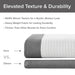 Spa Waffle - 36" x 72'' Shower Curtain With 3M Treatment - Charcoal - Simple Home Plus