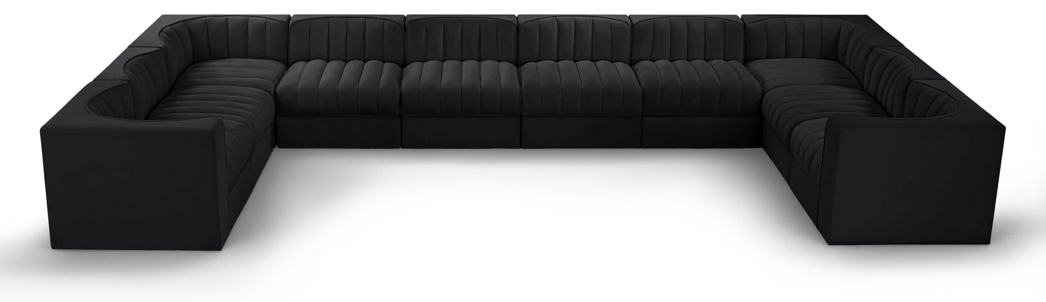Rummi - Velvet Performance Fabric Upholstered 10 Piece Modular Sectional - Simple Home Plus
