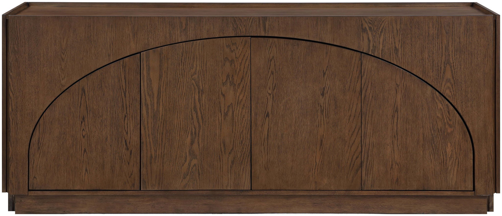 Everson - Oak Veneer And Solid Wood Sideboard/Buffet - Brown - Simple Home Plus