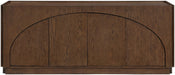 Everson - Oak Veneer And Solid Wood Sideboard/Buffet - Brown - Simple Home Plus