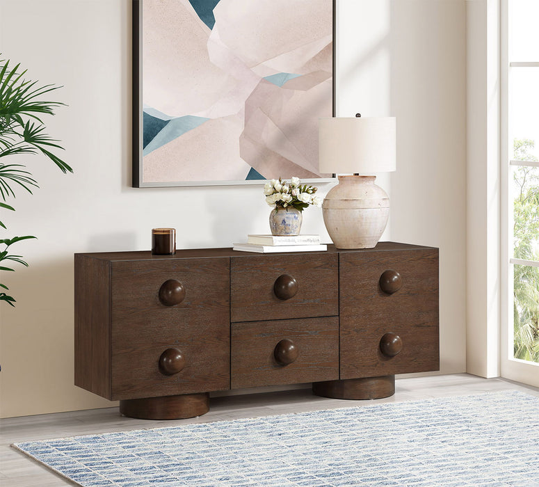 Bubble - Rubberwood with Oak Veneer Sideboard / Buffet - Simple Home Plus