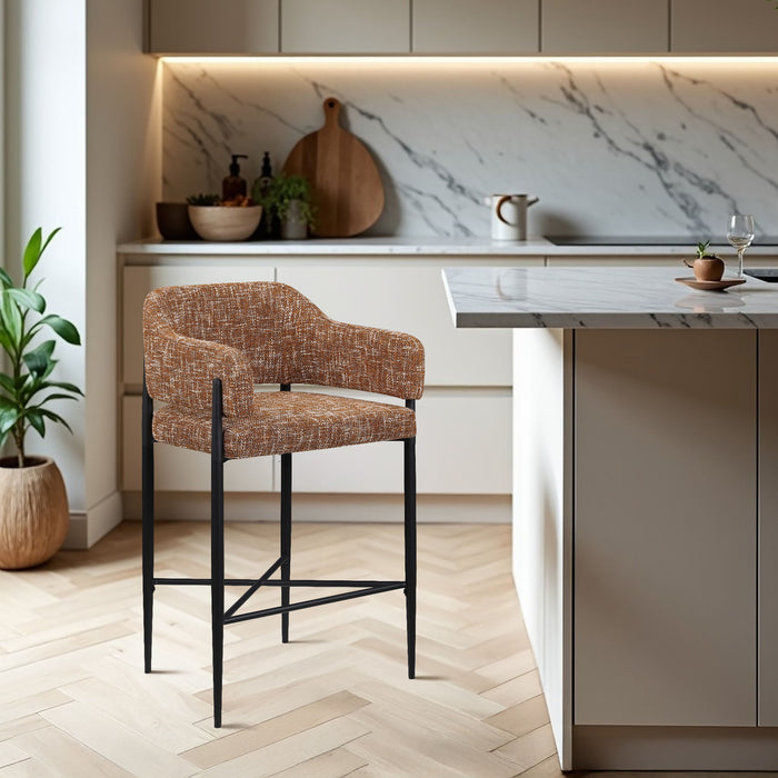 Dame - Fabric Upholstered Counter Stool (Set of 2) - Simple Home Plus