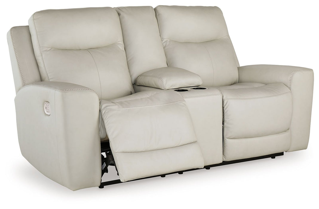Mindanao - Power Reclining Loveseat With Console /Adj Hdrst - Simple Home Plus