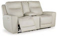 Mindanao - Power Reclining Loveseat With Console /Adj Hdrst - Simple Home Plus