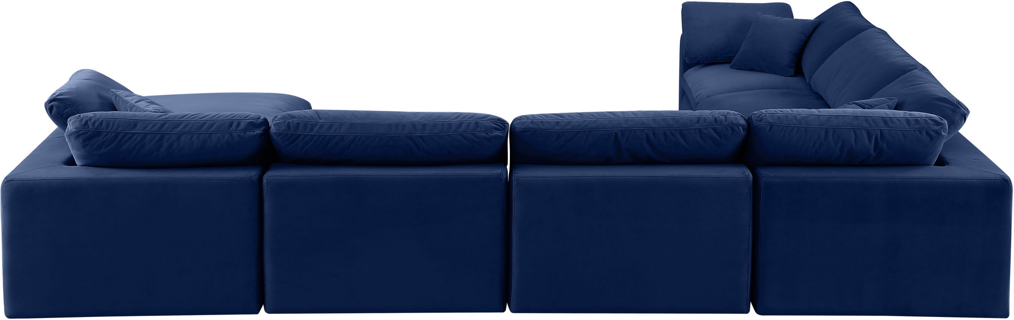 Comfy - 7 Piece Velvet Modular Sectional With Chaise - Simple Home Plus