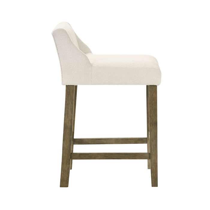 Fauna - Modern Transitional Wood Counter Height Kitchen Bar Stool - Simple Home Plus