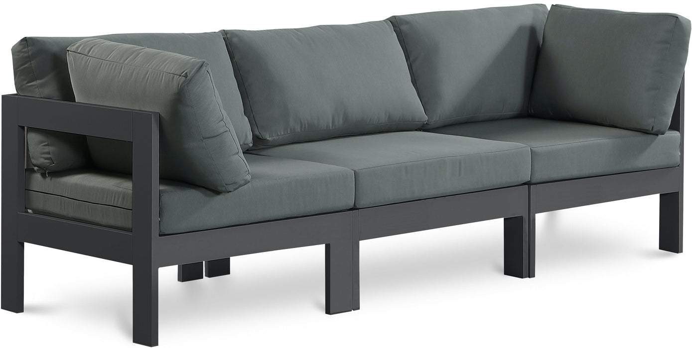 Nizuc - Outdoor Patio 3 Seat Modular Sofa With Gray Frame - Simple Home Plus