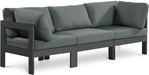Nizuc - Outdoor Patio 3 Seat Modular Sofa With Gray Frame - Simple Home Plus