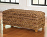 Laughton - Hand - Woven Banana Leaf Storage Trunk - Amber - Simple Home Plus