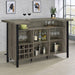 Bellemore - Freestanding Home Bar Wine Cabinet - Gray Driftwood - Simple Home Plus