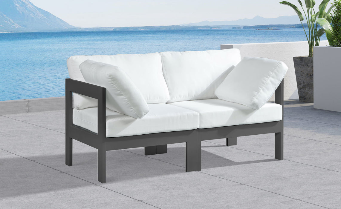Nizuc - Outdoor Patio 2 Seat Modular Sofa With Gray Frame - Simple Home Plus