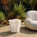 Monza - Concrete And Fiberglass Indoor / Outdoor End Table - Cream - Simple Home Plus