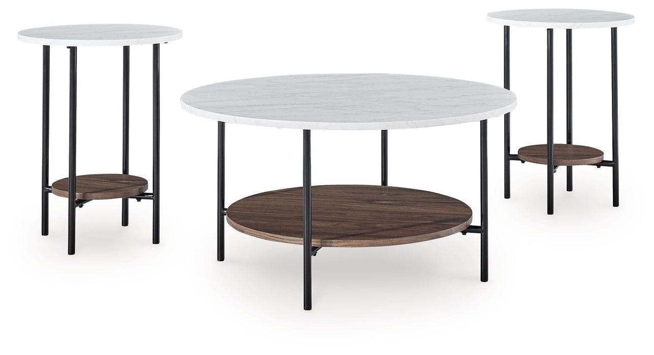 Wrenwich - Brown / Black / White - Occasional Table Set (Set of 3) - Simple Home Plus