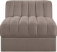 Rummi - Velvet Performance Fabric Upholstered Modular Armless Chair - Simple Home Plus